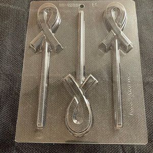 CK 3-1/2" Pink Ribbon Cancer Awareness Cake Decorating Supplies Chocolate Soap